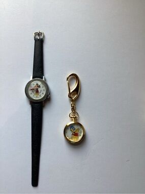 Micky Mouse Wristwatch and Winnie the Pooh Pocket Watch